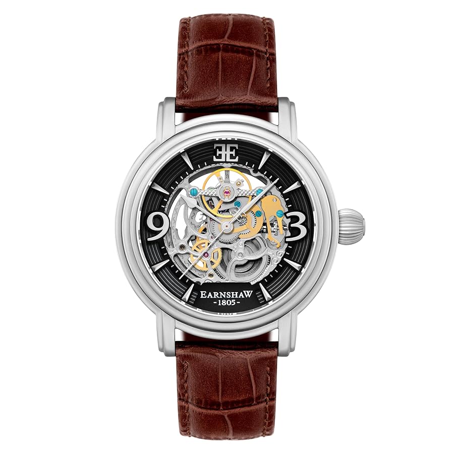 EARNSHAW 自動巻き時計 8011 Amazon.com: Thomas Earnshaw Men's Longcase Wristwatch with